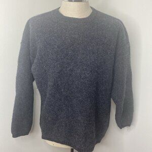 VIntage 90s EMS Eastern Mountain Sports Wool Sweater Mens Size XL Grey Crew Neck